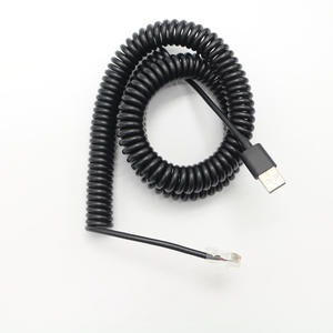 OEM Ethernet <span class=keywords><strong>Cable</strong></span> en espiral <span class=keywords><strong>Cable</strong></span> retráctil USB <span class=keywords><strong>a</strong></span> RJ45 8P8C Red telefónica macho LAN <span class=keywords><strong>Cable</strong></span> en espiral para computadoras portátiles <span class=keywords><strong>de</strong></span> escritorio - Product Image 3