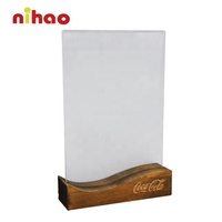 NIHAO A4 A5 personnalisé écologique en plastique acrylique bois Table Menu titulaire support présentoir pour intérieur extérieur bar Promotion