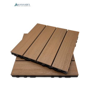 Piastrelle per Pavimenti Modulari Moderne Fai-da-Te Impermeabili Quadrate in Composito Legno-Plastica Installazione a Incastro Antiscivolo Effetto Legno - Product Image 4