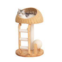 Arbre à chat en bois moderne de luxe, design personnalisé, petit format, nouveau style, tour griffoir pour animaux de compagnie, vente en gros