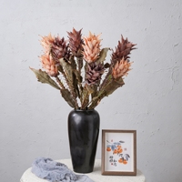 CL57003 Tige de fleur d'ananas artificielle, branche florale tropicale exotique pour la décoration de la maison, de l'hôtel, du mariage, du vase