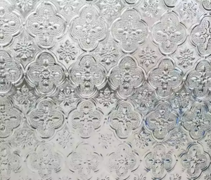 زجاج مزخرف بنقوش بارزة مخصص حسب الطلب للحمامات وغرف النوم وأبواب الفلل وفواصل النوافذ - Product Image 4