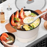 Marmite Électrique de Haute Qualité 22 cm, Ensemble d'Ustensiles de Cuisson Antiadhésifs, Fournitures de Cuisine avec Hotpot 2,5 L, Poêles Électriques en Gros