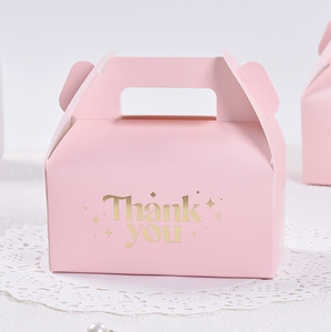 DAMAI Wholesale Square Handheld Wedding Candy Thank You <b>Box</b> for Wedding Ceremonies <b>Bridal</b> Party Favors Cardboard <b>Box</b> - Product Image 2