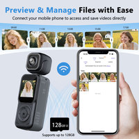 Anında Paylaşım Yapın 4K WiFi Vlog Kamerası Uygulama Kontrolü Videoları İndirin Telefon Uzun Pil Ömrü MicroSD IP65 Su Geçirmez (Hafıza Kartı)