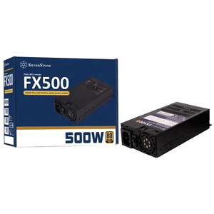 Alimentation électrique SilverStone FX500 80+Gold Flex 500W 24 broches Mini ATX 1U 150mm pour boîtier de bureau ITX - Product Image 1