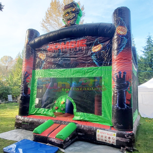 Commercial grade kids party jumping bouncy castillo hinchable <b>inflatable</b> halloween castle zombie bounce house - Product Image 3