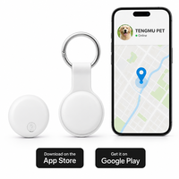 Traceur GPS intelligent pour animaux de compagnie en gros, étiquette sans fil compatible iOS/Android, alarme de localisation, longue autonomie de la batterie, portable