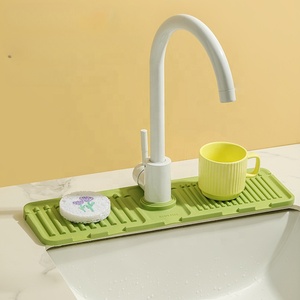 Tapete de Silicona para Escurrir Platos, Protector Antisalpicaduras para Cocina, Elevado, Protege Fregaderos de Salpicaduras, Dispensador de Jabón - Product Image 1