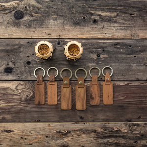 Wooden Key Chain Customizable Wooden Keychain with Cross-Border Design Laser Engraved Pendant Wood Metal or Plastic Material