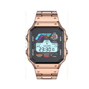 <span class=keywords><strong>Montre</strong></span> intelligente best-seller avec appel BT tendance de la mode nouveau produit écran TFT forme carrée bande en acier inoxydable - Product Image 2