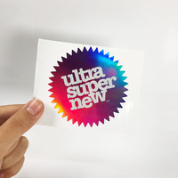 Etiqueta Adhesiva Reflectante con Logotipo Personalizado, Brillante, Impermeable, Cortada a Troquel, Película Holográfica Láser para Etiquetas de Embalaje