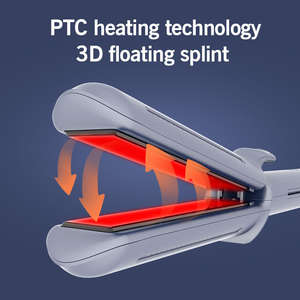 Férula eléctrica multifunción <span class=keywords><strong>de</strong></span> hierro plano <span class=keywords><strong>de</strong></span> cerámica <span class=keywords><strong>de</strong></span> alta calidad, <span class=keywords><strong>plancha</strong></span> <span class=keywords><strong>de</strong></span> pelo <span class=keywords><strong>de</strong></span> doble propósito recta y rizadora - Product Image 5