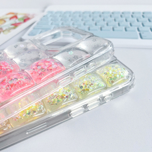 Nail Glitter piumino <span class=keywords><strong>Art</strong></span> 3D Tpu lusso nuovi accessori Bling epossidici decorazione trasparente custodia colorata per cellulare - Product Image 6