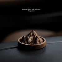 Diffuseur d'huiles essentielles en bois de noyer noir naturel, style nordique, diffuseur d'arômes rond pour la décoration de la maison et du bureau