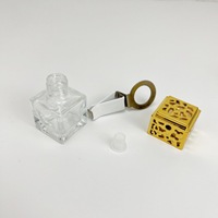 Flacon de parfum carré en verre transparent de 8 ml avec bouchon compte-gouttes, vide, rechargeable, pour huile d'Oud, flacon d'huile parfumée arabe, emballage cosmétique