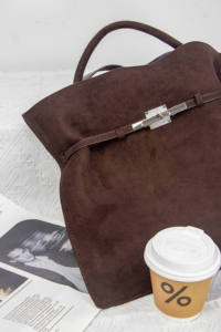 Sac à main bandoulière en daim vintage de luxe léger pour l'automne, l'hiver et l'été, fermeture éclair, haute qualité - Product Image 3