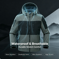 Veste de randonnée 3-en-1 en peau de requin 620g personnalisée, coupe-vent imperméable Gorpcore à marque privée, chaîne d'approvisionnement OEM complète