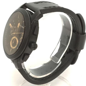 Montre chronographe à quartz en acier inoxydable de haute qualité pour hommes avec bracelet en cuir véritable et montre étanche - Product Image 6