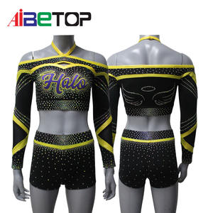 Zwart-Wit <span class=keywords><strong>Cheerleading</strong></span> Uniform Mesh Rokken Op Maat Gemaakte Tops En Skorts <span class=keywords><strong>Cheerleading</strong></span> Uniformen - Product Image 4