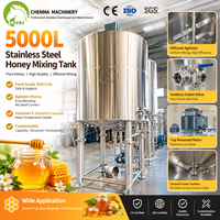 Cuve de mélange de miel en acier inoxydable 5000L 8000L 10000L avec agitateur pour le mélange, le chauffage et le traitement du miel de qualité alimentaire