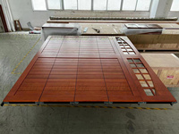 Andexin European Style Ultra-Quiet Flip Luxus Villa Garagentor Elektrischer Rollladen Holzmaserung Finish Nummern schild