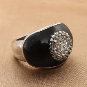 European American Style <b>Titanium</b> Steel Diamond <b>Ring</b> Retro Punk Multi Color Geometric Design Unisex Everyday Wear 290130 - Product Image 3