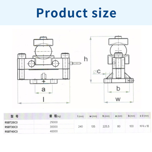 Capteurs de pesage à double cisaillement DINI ARGEO RSBT 25t/30t/40t Fabriqués en Italie - Product Image 3