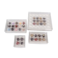 Boîtes cadeaux d'emballage en plastique transparent de 30 bonbons au chocolat et à la truffe personnalisées de luxe avec plateau blister inséré