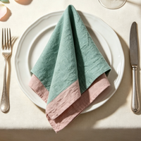 Serviettes de table personnalisées avec logo, serviettes de table en tissu réutilisables pour les marques