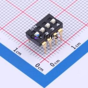 YDD04H2 DIP Switch Through hole Component (THT) Switch ( Number of Switch Sections: 4 )( Lead Spacing: 2.54mm )( Color: Black ) - Product Image 1