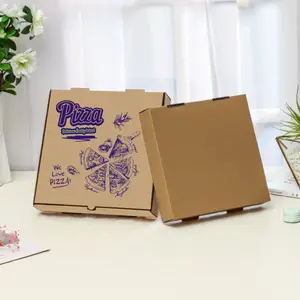 Hot Sale Custom Logo Promotional Oem Low Price Brown Kraft Paper Pizza Box