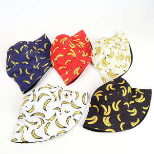 Sombrero tipo pescador con estampado de plátano, unisex, estilo casual de verano, sombrero de popelina para adultos - Product Image 1