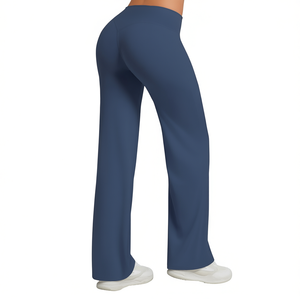 Pantalones de Yoga Transpirables de Secado Rápido con Elasticidad en Cuatro Direcciones, Cintura Media Elástica, Talla Grande, Nailon Ligero y Spandex, Largo hasta el Tobillo, Cu - Product Image 1