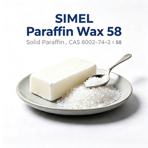 SIMEL Fully Refined <b>Paraffin</b> <b>Wax</b> 58 Solid <b>Wax</b> CAS 8002-74-2 Industrial <b>paraffin</b> raw material High melting point <b>paraffin</b> - Product Image 1