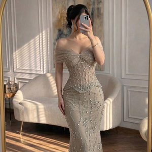 Robe de soirée sirène Serene <span class=keywords><strong>Hill</strong></span> LA73336 ornée de perles avec taille basque et peplum, ensemble deux pièces 2026, robes de soirée avec foulard assorti - Product Image 6