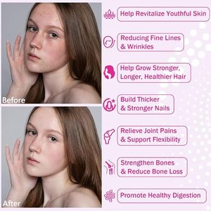 Suplemento Herbal de Belleza en Polvo de Colágeno Gluta para Adultos, con Colágeno Marino Profundo, CoQ10, para una Piel Saludable, en Sobres Instantáneos - Product Image 4