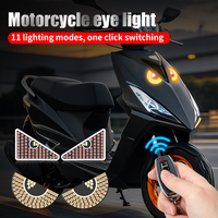Nouveauté : Lumières décoratives LED 12V contrôlées par application USB, 11 modes de couleur, pour voitures (yeux de démon) et motos, ajustement universel