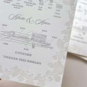 Custom Luxury Classic Wedding Invitation Letterpress Design for Stylish Weddings Paperboard <b>Printing</b> Made in China - Product Image 2