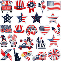 Patchs thermocollants en feutre non tissé écologiques pour le 4 juillet, Jour de l'Indépendance, Statue de la Liberté, applique brodée, drapeau américain pour chapeaux