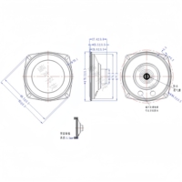 Altavoces Multimedia Impermeables IP68, Totalmente Sellados, 4 Ohmios, 10W, Cuadrados, 78MM, Ultrafinos, 26.9MM, 480~10kHz, Alto Decibelio 91dB, Altavoces PA
