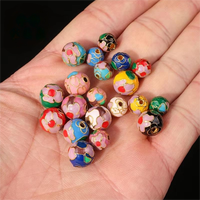 Perles rondes en cuivre cloisonné, filigranes, nouveau style national, émail coloré, faites à la main, pour bracelet DIY, perles en vrac