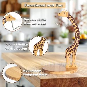 Creative Cartoon Wooden Fruit Rack Banana Holder Desktop Storage For Kitchen Living Room <b>Home</b> Decor - Product Image 2
