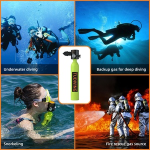 TUDIVING Fabricant Personnalisé <span class=keywords><strong>Bouteille</strong></span> d'air en aluminium portable de 0,5 L pour plongée libre et sous-marine avec <span class=keywords><strong>pompe</strong></span> manuelle et embout buccal, autonomie 6-10 minutes, avec sac de transport - Product Image 4