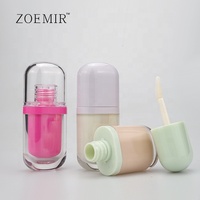 Tube de brillant à lèvres plat rose doré de 6 ml, joli tube de rouge à lèvres liquide, conteneur de fard à joues liquide et correcteur pour filles