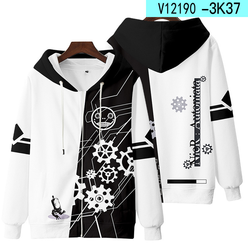 NIUHE Felpa con Cappuccio 3D Stampa One Piece per Uomo Anime Giapponese