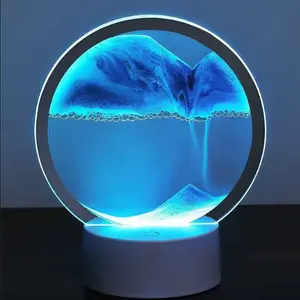 Immagine di sabbia mobile dinamica 3d pittura di sabbie mobili lampada da tavolo lampada decorativa da tavolo lampada da soggiorno
