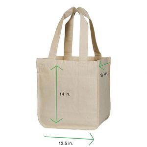 Bolsas de Compras Reutilizables Ecológicas de Lona con Compartimentos, Lavables, de Algodón Casual - Product Image 3