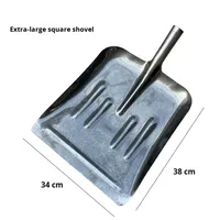 Pelle plate pour l'agriculture en acier au manganèse, outil de déneigement pour les fermes et le fumier, pioche carrée de style russe