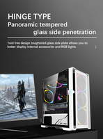 Boîtier de jeu Micro-ATX en alliage d'aluminium, support de radiateur 160 mm, USB 3.0 x1, support HDD/SSD, boîtier d'ordinateur Mid-Tower avec fenêtre latérale